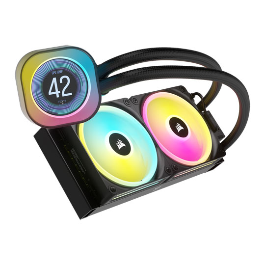 Corsair iCUE LINK H100i LCD 240mm Intel/AMD RGB CPU Liquid Cooler with 2.1" LCD Display