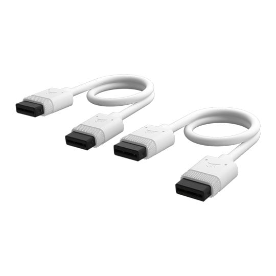 CORSAIR iCUE LINK 200mm Straight/Straight Cables - White