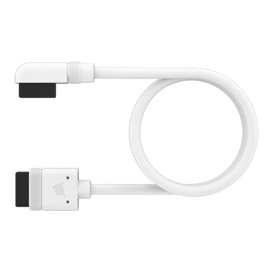 CORSAIR iCUE LINK 600mm Straight/Slim 90° Cable - White