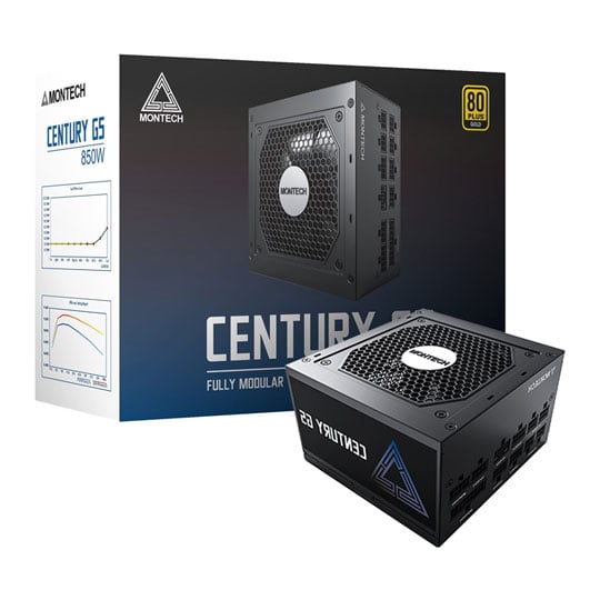 Montech CENTURY GOLD G5 850 Watt PCIe 5.0 Fully Modular 80+ Gold Low Noise PSU/Power Supply ATX3.0