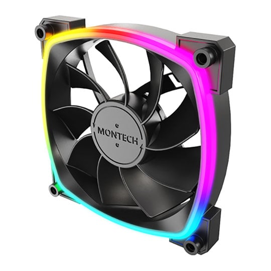 Montech RX120 PWM Black 120mm Reversible ARGB Case Fan : image 3