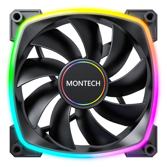 Montech AX140 PWM Black 140mm ARGB Case Fan