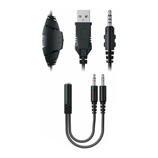 Xclio RGB Over-Ear Noise Cancelling Gaming Headset USB Black PC/Console