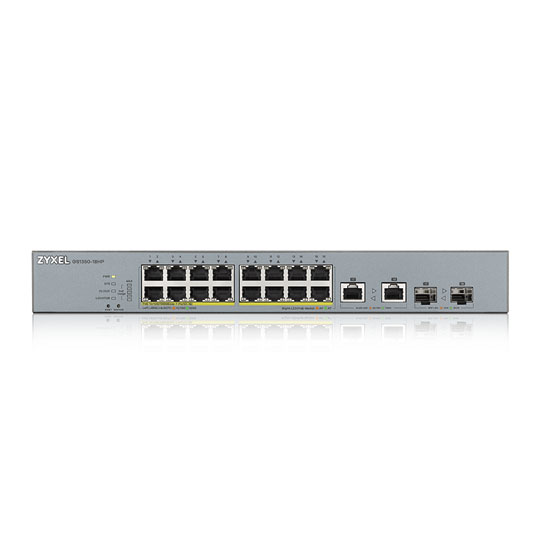 Zyxel 16-Port GS1350-18HP Smart Managed PoE Gigabit Switch with GbE Uplink