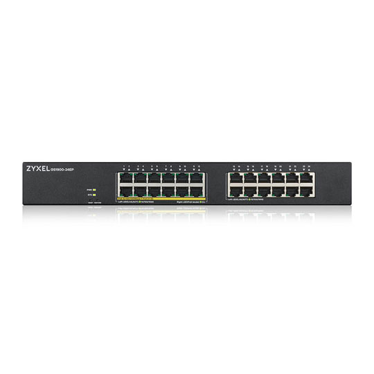 Zyxel 24-Port GS1900-24EP Smart Managed Gigabit PoE+ Switch 130W