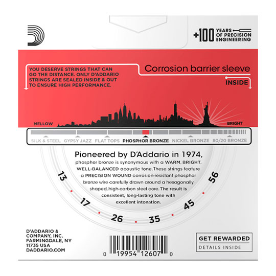 D'Addario EJ17-3D 13-56 Medium Acoustic Guitar Strings 3-Pack : image 3