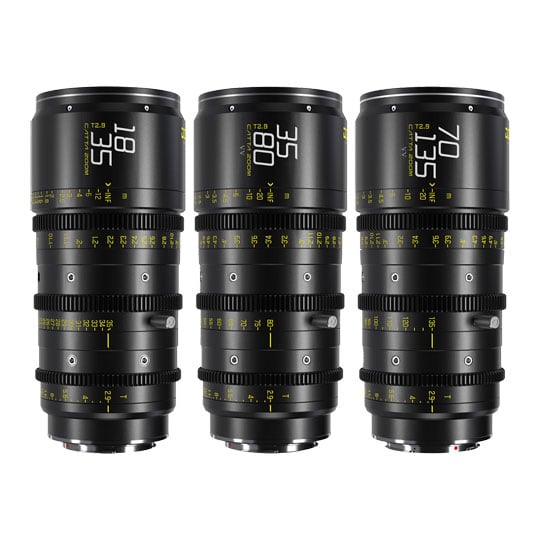 DZOFILM Catta Ace 18-35mm + 35-80mm + 70-135mm Cine Zoom Lens Kit -PL/EF