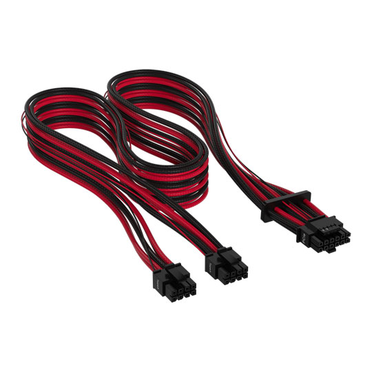 Corsair Premium Black/Red Individually Sleeved 12+4-Pin Type-5 PSU Cable