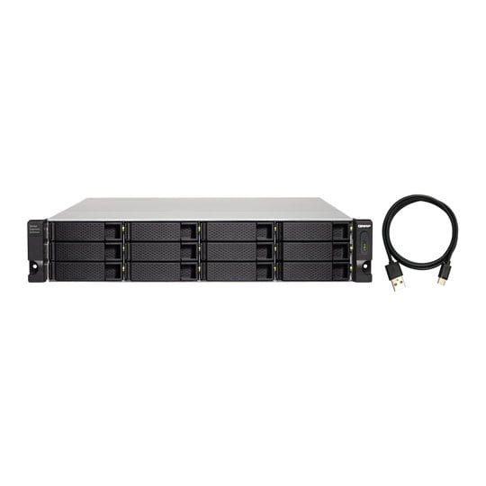 QNAP TL-R1200C-RP 12bay Rackmount USB 3.2 Gen 2 Type-C High-Capacity JBOD Storage Enclosure