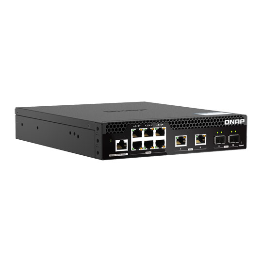 QNAP 10-Port Layer 2 Web Managed Half-Width Rackmount Switch for SMB Network Deployment : image 2