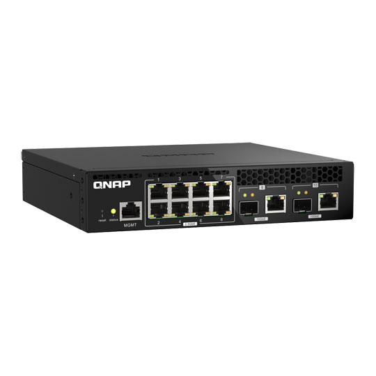 QNAP 10-Port Layer 2 Web Managed Half-Width Rackmount Switch for SMB Network Deployment : image 2