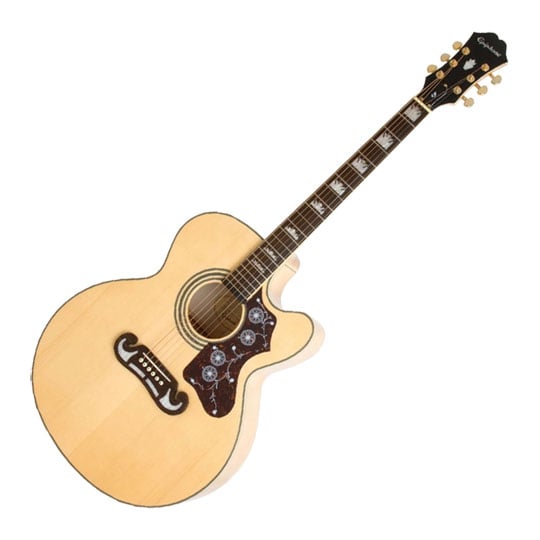 Epiphone J-200EC Studio Acoustic-Electric Guitar - Vintage Natural