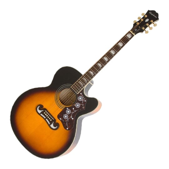 Epiphone J-200EC Studio Acoustic-Electric Guitar - Vintage Sunburst