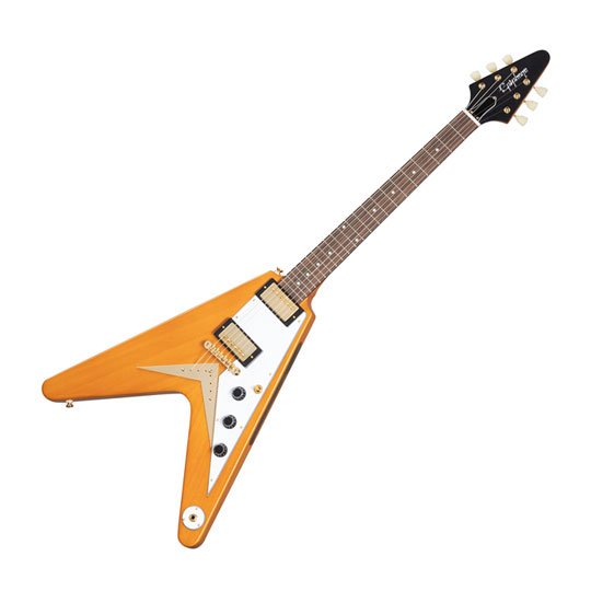 Epiphone Korina Flying V (Incl. Hard Case) Aged Natural