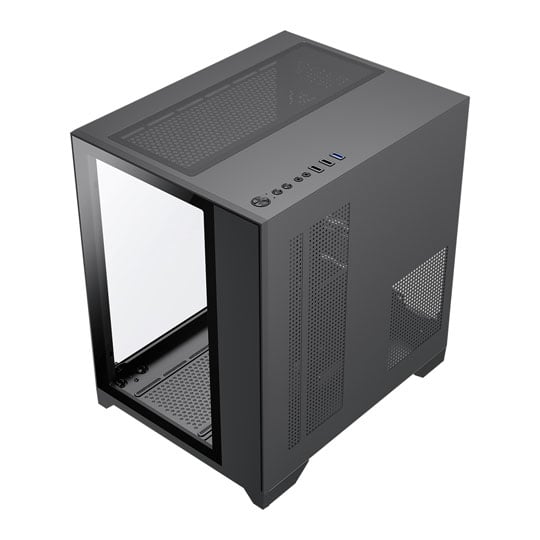 GameMax Mini Infinity Tempered Glass Black Micro-ATX PC Gaming Case : image 3