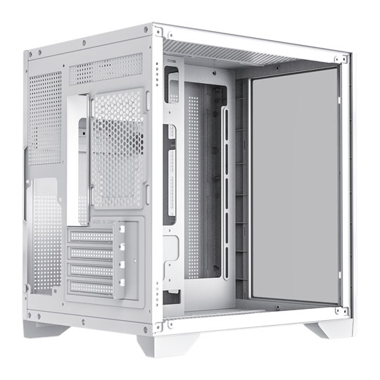 GameMax Mini Infinity Tempered Glass White Micro-ATX PC Gaming Case : image 4