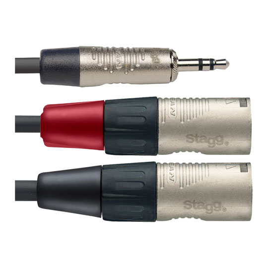 Stagg 3.5mm Jack to 2 x XLR Cable (3 Metres/10 Feet) : image 2