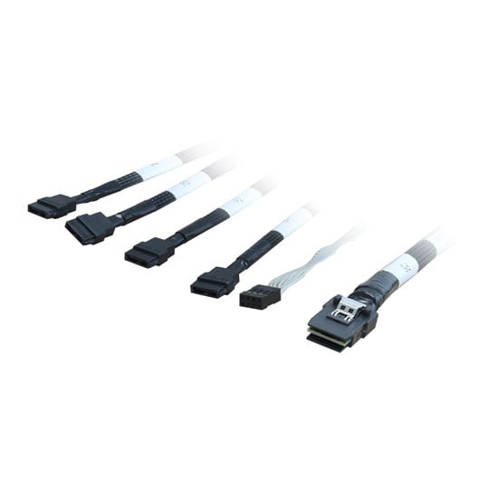 HighPoint Mini-SAS (SFF-8087) to 4x SATA Device Cable