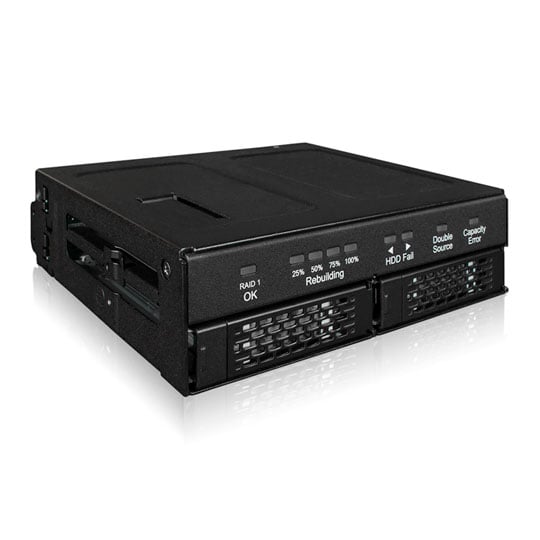 ICY DOCK ToughArmor 2 Bay 2.5”  SATA HDD/SSD Mobile Rack Enclosure For External 5.25" Bay