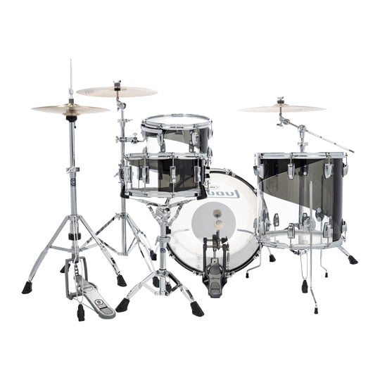 (Open Box) Ludwig 50th Anniversary Vistalite FAB 22x14", 13x9", 16x16" Shell Pack Smoke/Clear Swirl : image 3