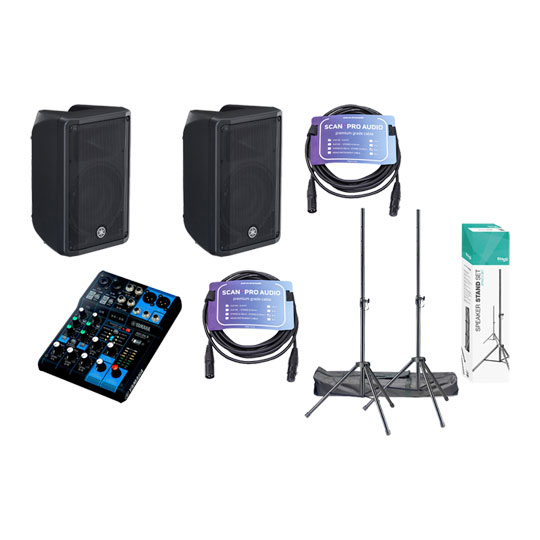 Yamaha - DBR10 Active Loudspeakers and MG06X Mixer