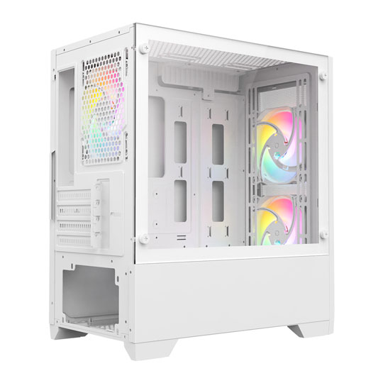 CiT Level 2 White Mesh Micro-ATX PC Case : image 4