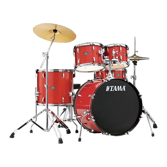 Tama STAGESTAR, 22” 5pc Kit with Hardware w/ ZP1418, Candy Red Sparkle