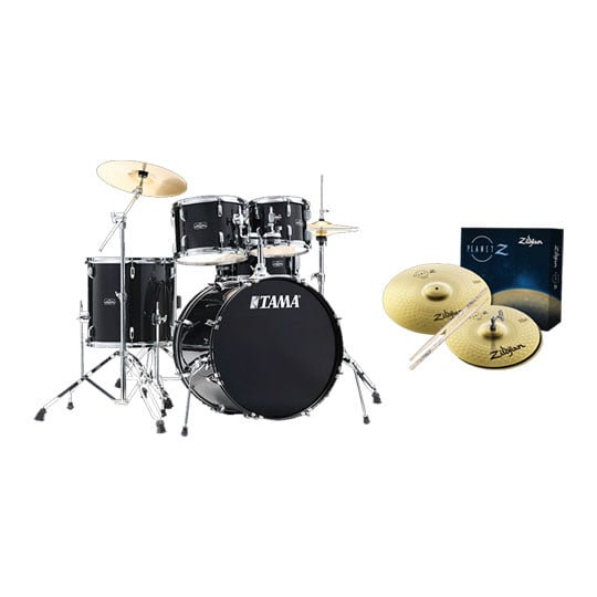 Tama STAGESTAR, 20" 5pc Kit with Hardware w/ ZP1418, Black Night Sparkle