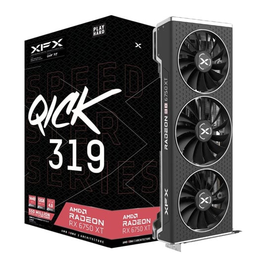 XFX AMD Radeon RX 6750 XT Speedster QICK 319 12GB Graphics Card : image 1