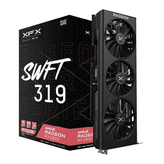 XFX AMD Radeon RX 6800 Speedster SWFT 319 16GB Graphics Card : image 1