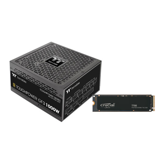 Thermaltake Toughpower GF3 1000w PSU Modular with Crucial T700 2TB SSD Bundle : image 1