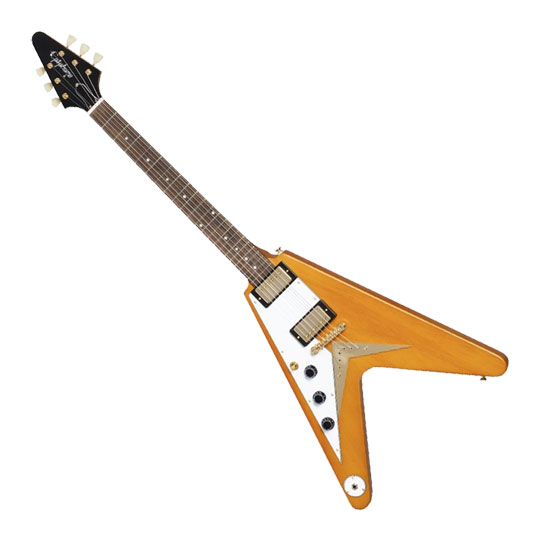 Epiphone Korina Flying V Left-Handed (Incl. Hard Case) Aged Natural