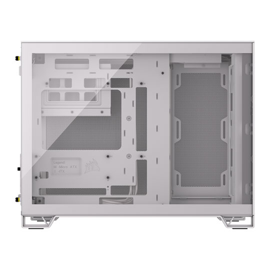 Corsair 2500D AIRFLOW White Dual Chamber Tempered Glass Micro ATX PC Case