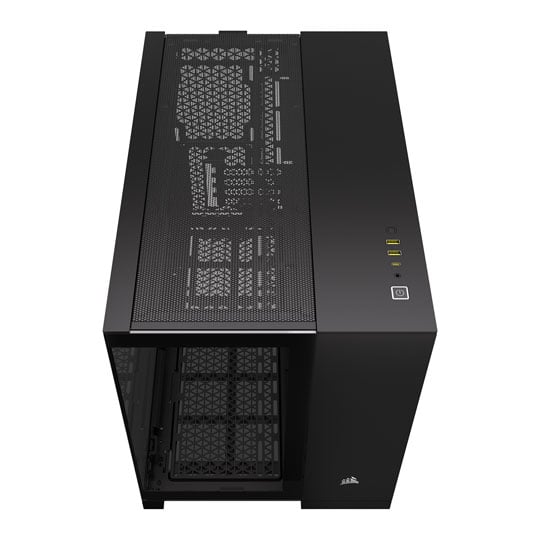 CORSAIR 2500X Black Dual Chamber Tempered Glass Micro ATX PC Case : image 3
