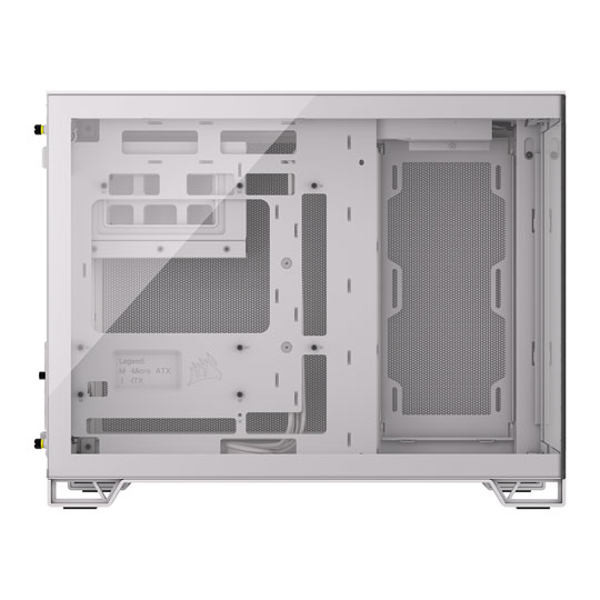 Corsair 2500X White Dual Chamber Tempered Glass Micro ATX PC Case