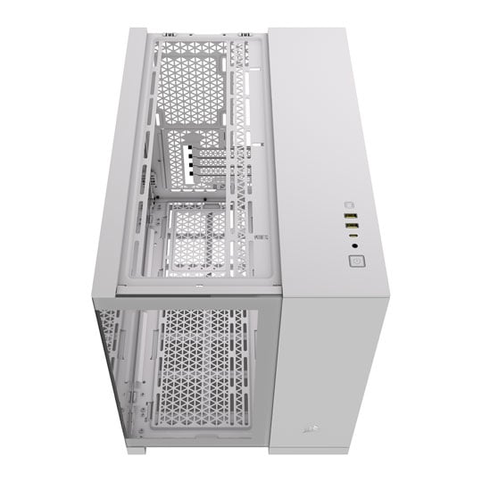 Corsair 2500X White Dual Chamber Tempered Glass Micro ATX PC Case : image 3