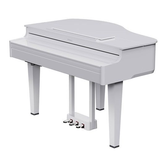 Roland GP-6 Digital Baby Grand Piano with Bench - Polished White : image 3