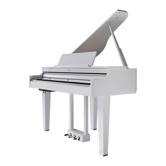Roland GP-6 Digital Baby Grand Piano with Bench - Polished White : image 4
