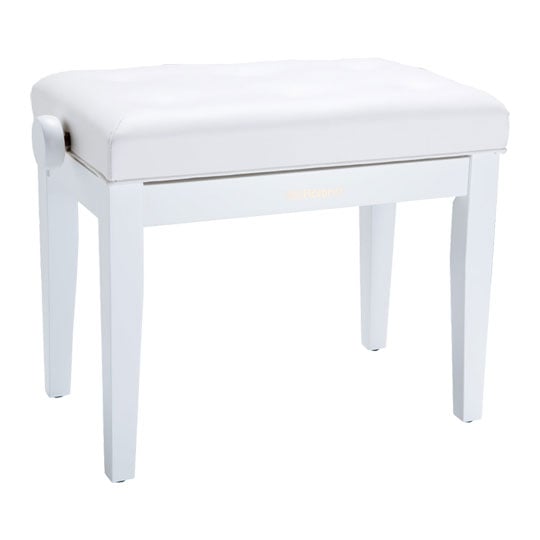 Roland RPB-300WH Piano Bench, Satin White, Vinyl Seat