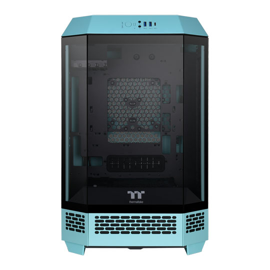 Thermaltake The Tower 300 Turquoise Micro Tower Tempered Glass PC Gaming Case