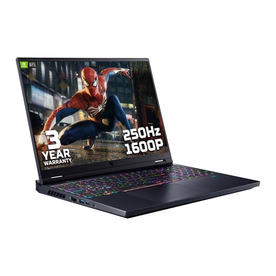 Acer Predator Helios 16 NH.QNZEK.005 16" WQXGA Mini LED 250Hz Core i9 RTX 4080 Gaming Laptop