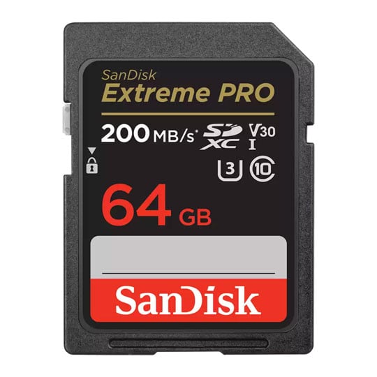 SanDisk 64GB Extreme PRO SDHC/SDXC UHS-I Memory Card