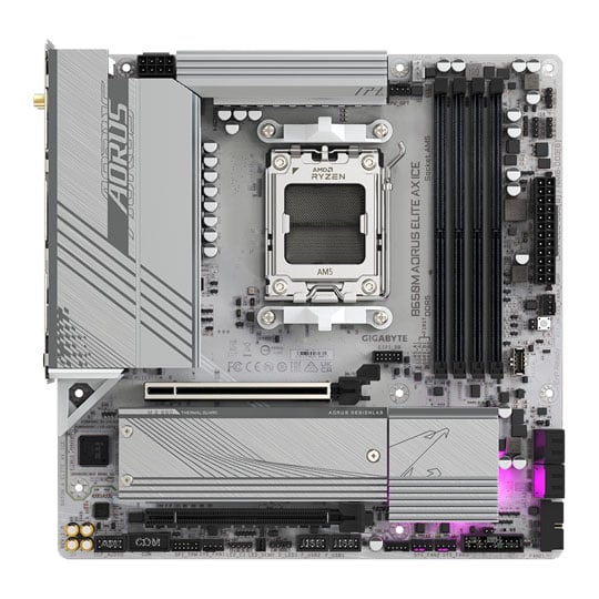 Gigabyte AMD Ryzen B650M AORUS ELITE AX ICE AM5 DDR5 microATX Motherboard