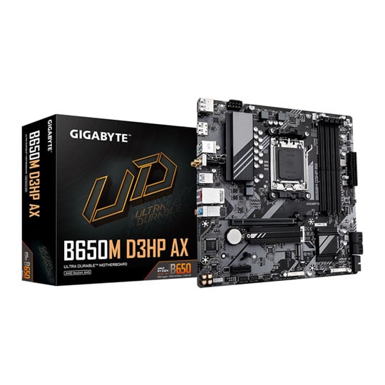 Gigabyte AMD Ryzen B650M D3HP AX AM5 DDR5 microATX Motherboard