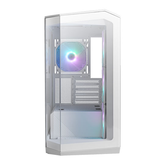MSI MAG PANO M100R PZ Micro-ATX Tower Tempered Glass PC Gaming Case White : image 3
