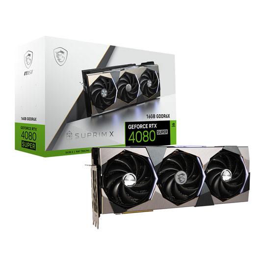 MSI NVIDIA GeForce RTX 4080 SUPER 16GB SUPRIM X Ada Lovelace Graphics Card : image 1