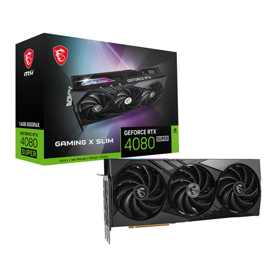 MSI NVIDIA GeForce RTX 4080 SUPER 16GB GAMING X SLIM Ada Lovelace Graphics Card : image 1