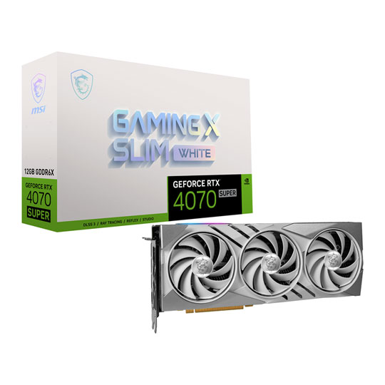 MSI NVIDIA GeForce RTX 4070 SUPER 12GB GAMING X SLIM WHITE Ada Lovelace Graphics Card : image 1