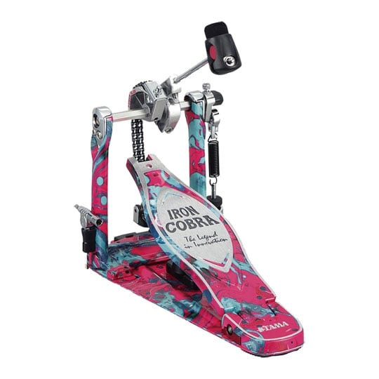 TAMA Iron Cobra 900 Marble Coral Swirl Power Glide Single Pedal w/Carrying Case