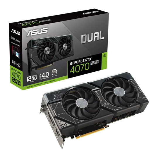 ASUS NVIDIA GeForce RTX 4070 SUPER 12GB DUAL Ada Lovelace Graphics Card : image 1